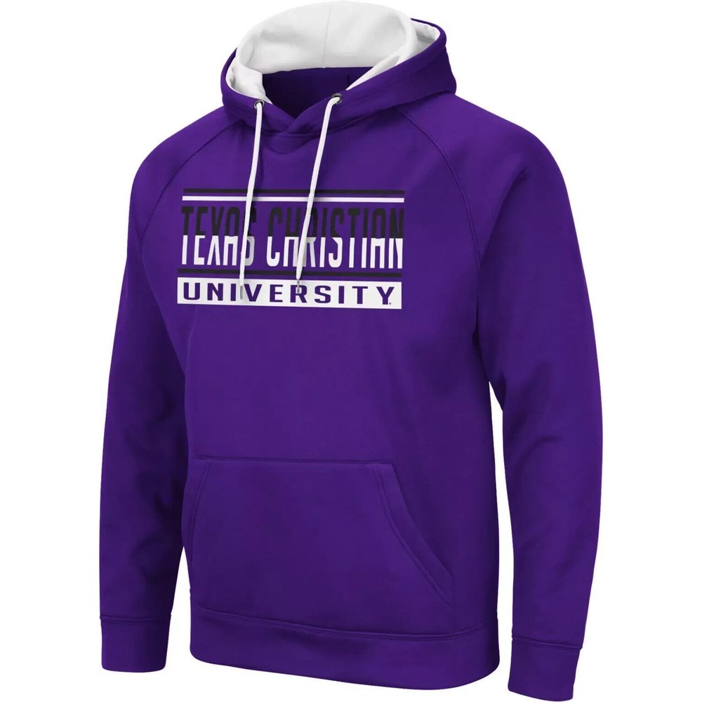 NWT Texas Christian University TCU NCAA Horned Frogs Purple Hoodie Men's Large